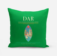 Thumbnail for Julius Nyerere International Airport (DAR) design on green pillow