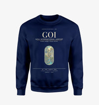 Thumbnail for Goa International Airport Dabolim GOI Sweatshirt - Navy Blue