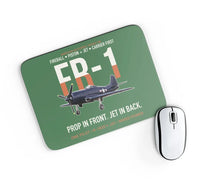 Thumbnail for FR-1 Fireball Prop in Front Jet in Back design on green rectangle mouse pad