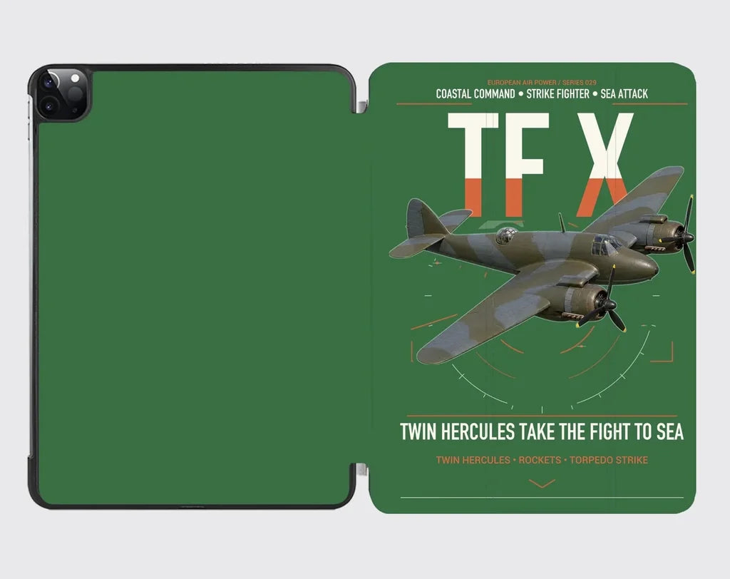 Bristol Beaufighter TF X design on green ipad tablet case