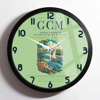Thumbnail for Owen Roberts International Airport (GCM) design on light green framed wall clock