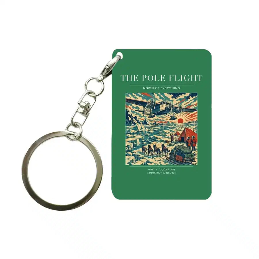 VINTAGE G4019 - The Pole Flight - Designed Key Chain design on green