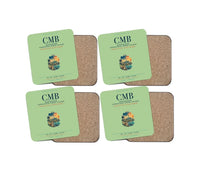 Thumbnail for Bandaranaike International Airport Colombo (CMB) design on light green 4 pieces set coaster