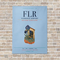 Thumbnail for Florence Airport FLR vertical canvas print - no frame - light blue background