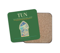 Thumbnail for Tunis-Carthage International Airport (TUN) design on green 1 piece coaster