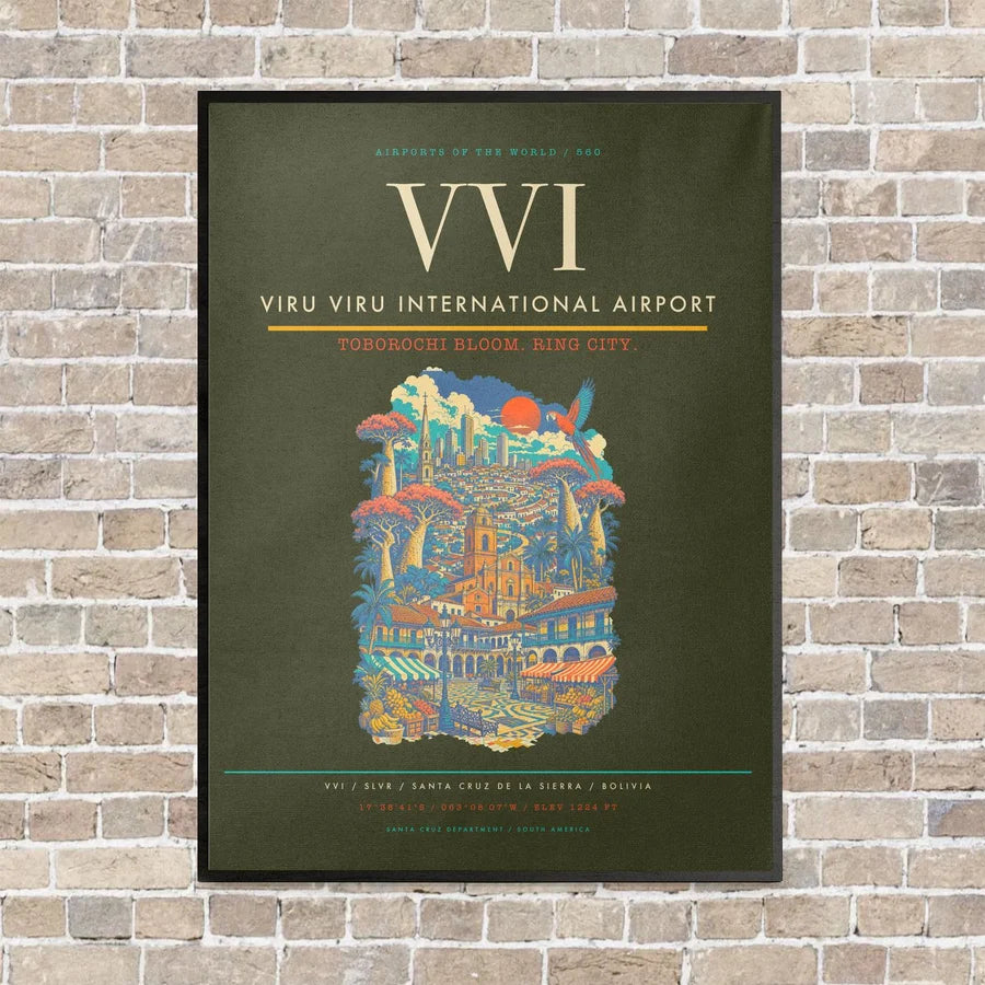 Viru Viru International Airport VVI - Canvas Framed - Green Army