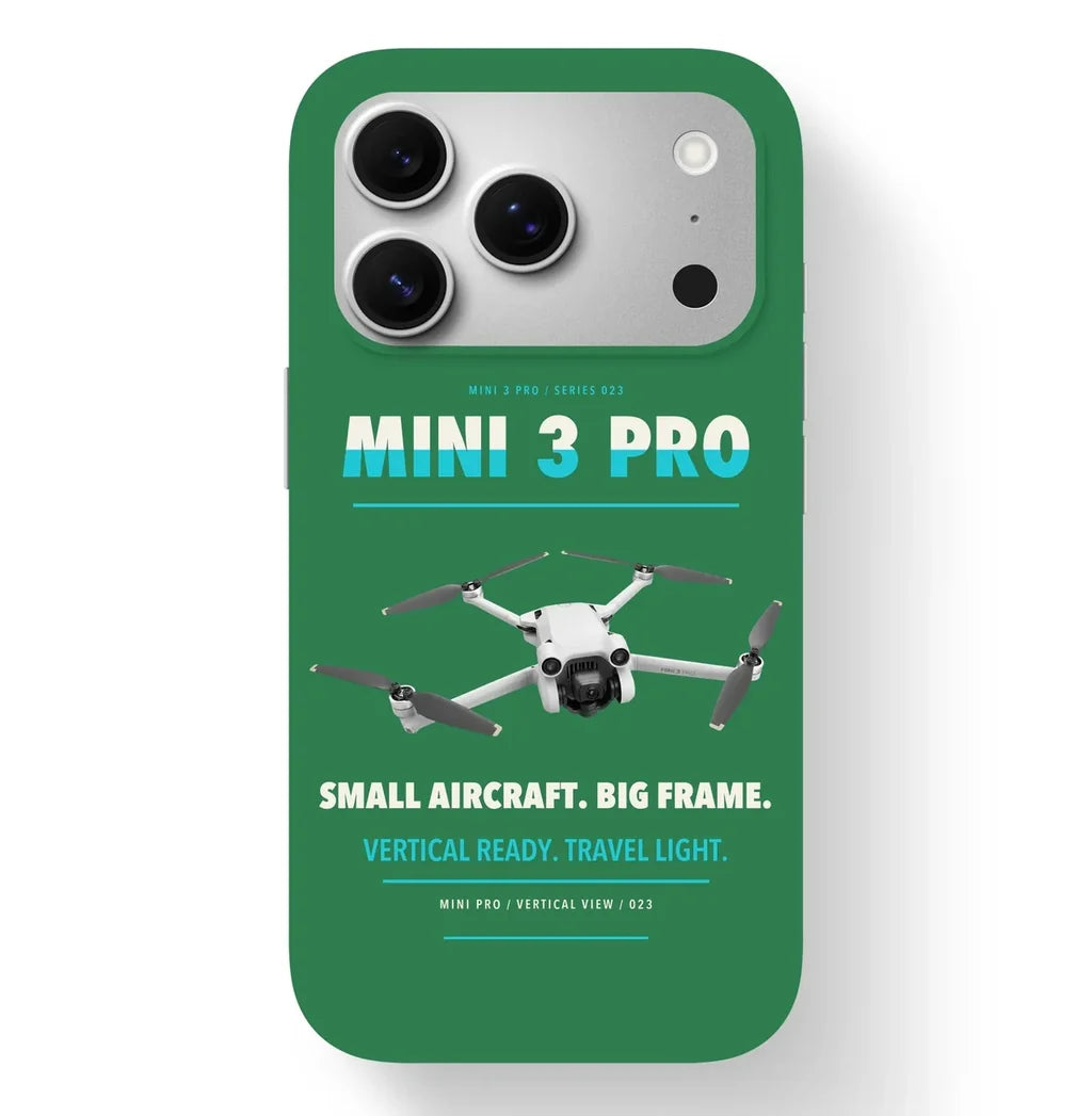 DJI Mini 3 Pro Case design on green iphone case
