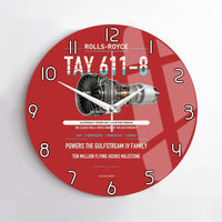 Thumbnail for TAY 611-8 design on red no frame wall clock