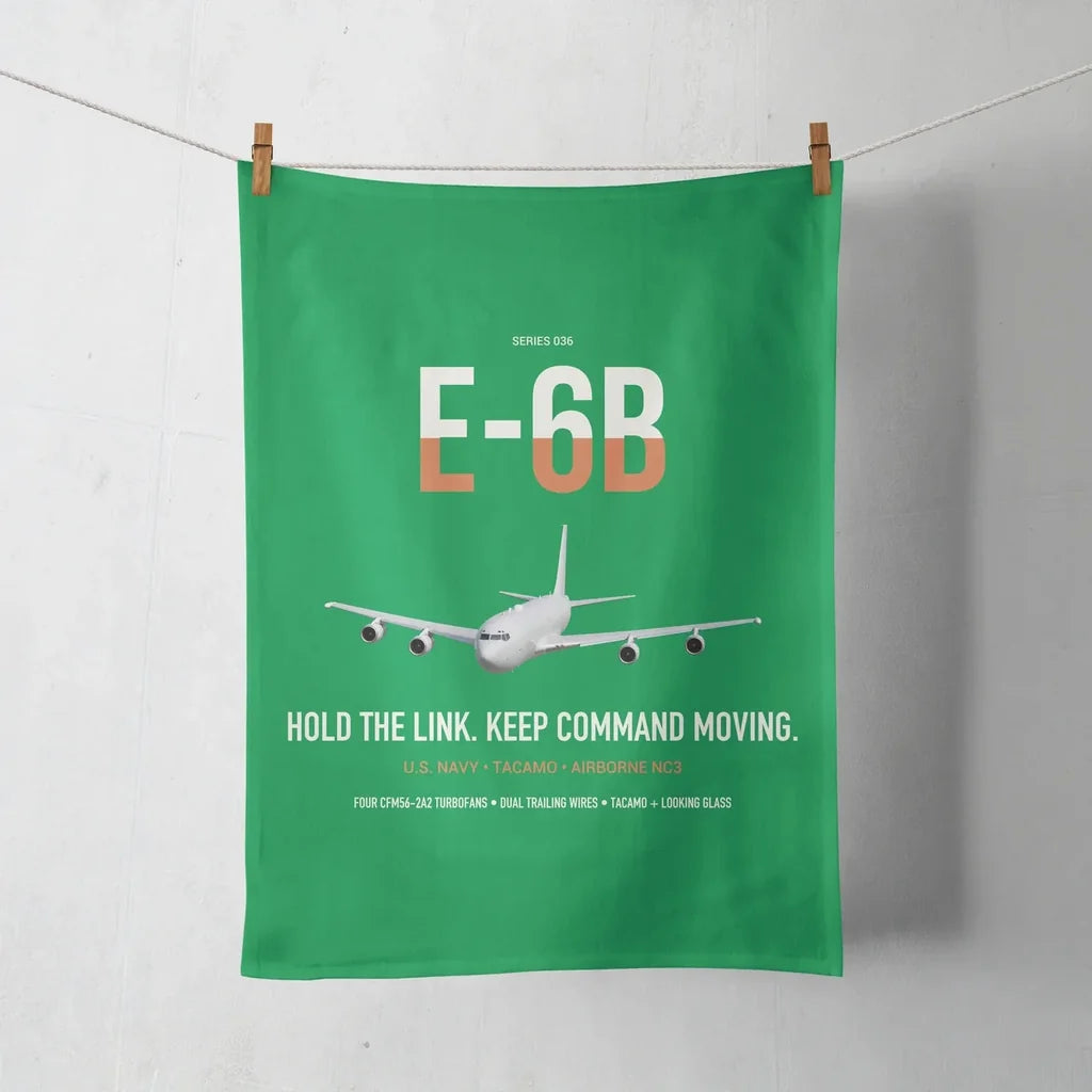 E-6B Mercury design on green towel