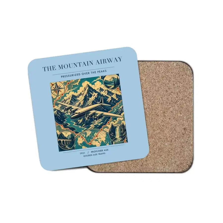 The Mountain Airway - Designed Coasters design on light blue 1-piece