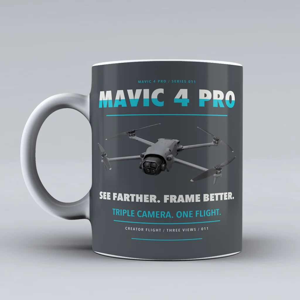 Mavic 4 Pro Mug design on gray dji