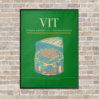 Thumbnail for Vitoria Airport VIT — Vitoria-Gasteiz vertical canvas print - framed - green background