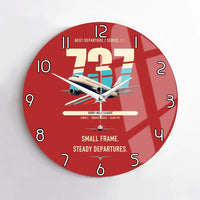 Thumbnail for Boeing 737-500 Classic design on red no frame wall clock