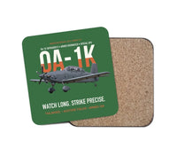 Thumbnail for OA-1K Skyraider II Armed Overwatch design on green 1 piece coaster