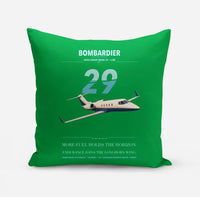 Thumbnail for Bombardier Learjet 29 design on green pillow