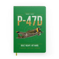 Thumbnail for P-47D Thunderbolt Razorback design on green notebook