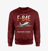 Thumbnail for F-84E Thunderjet design on wine red sweatshirt