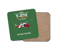 Thumbnail for Sikorsky S-92A design on green 1 piece coaster