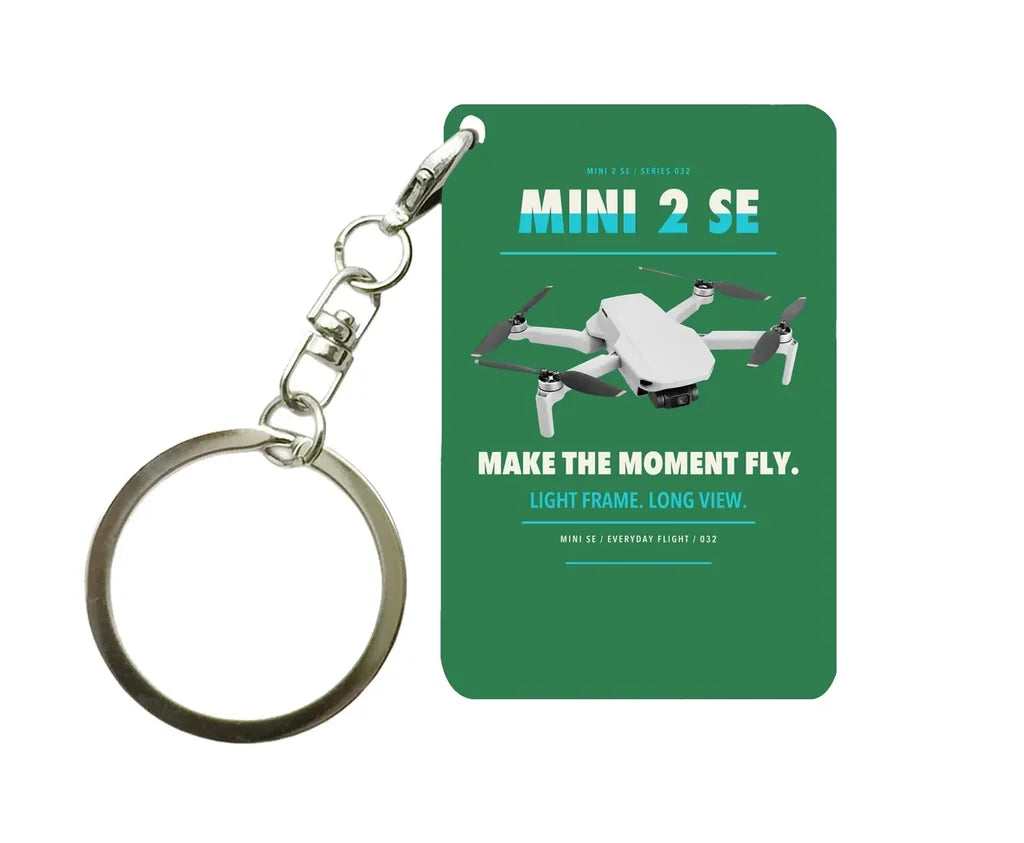 DJI Mini 2 SE Key Chain design on green key chain