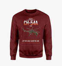 Thumbnail for Sikorsky CH-54A Tarhe design on wine red sweatshirt