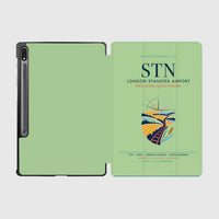 Thumbnail for London Stansted Airport (STN) design on light green samsung tablet tablet case