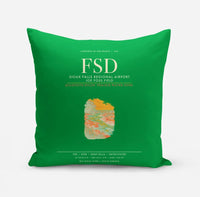 Thumbnail for Sioux Falls Regional Airport Joe Foss Field (FSD) design on green pillow