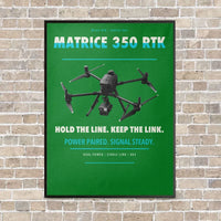 Thumbnail for DJI Matrice 350 RTK vertical canvas print - framed - green background
