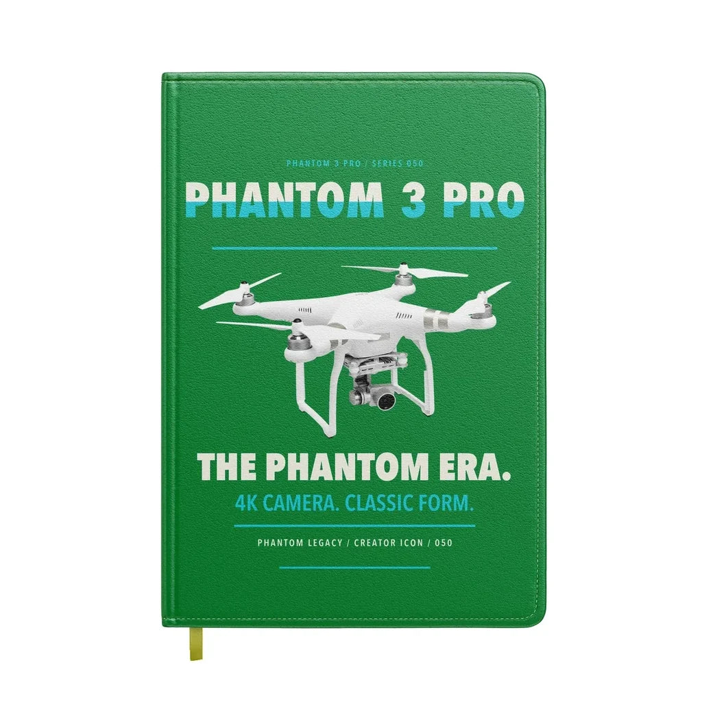 DJI Phantom 3 Professional design on green notebook