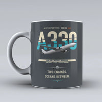Thumbnail for A330-300 Mug design on gray airbus