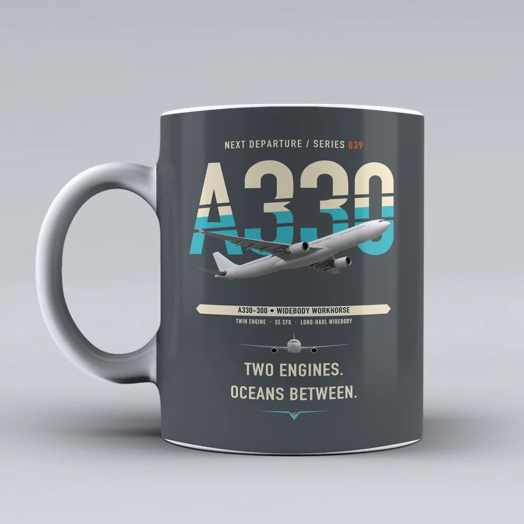A330-300 Mug design on gray airbus