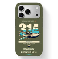 Thumbnail for Boeing 314 Clipper design on green army magsafe iphone case