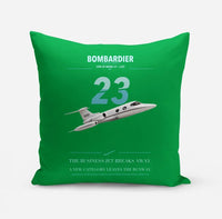 Thumbnail for Bombardier Learjet 23 design on green pillow