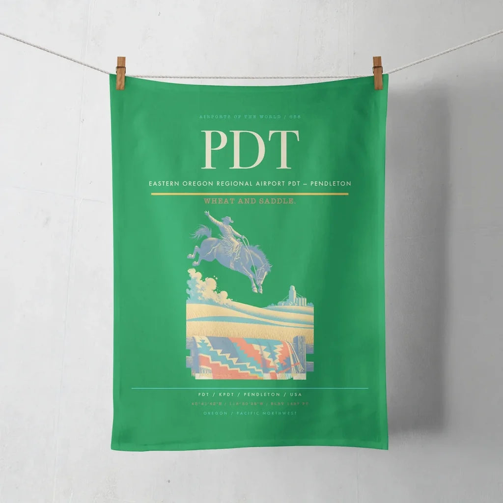 Eastern Oregon Regional Airport (PDT) design on green towel