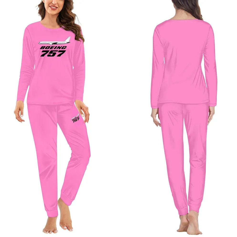 The Boeing 757 women pajamas - Pink