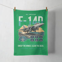 Thumbnail for F-14D Tomcat design on green towel