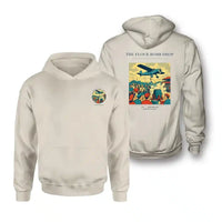 Thumbnail for VINTAGE G4259 - The Flour Bomb Drop - Double-Side Hoodie design on khaki double side