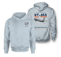 Thumbnail for KC-46A PEGASUS design on light blue double-side hoodie, double-side print