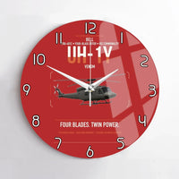 Thumbnail for Bell UH-1Y Venom design on red no frame wall clock