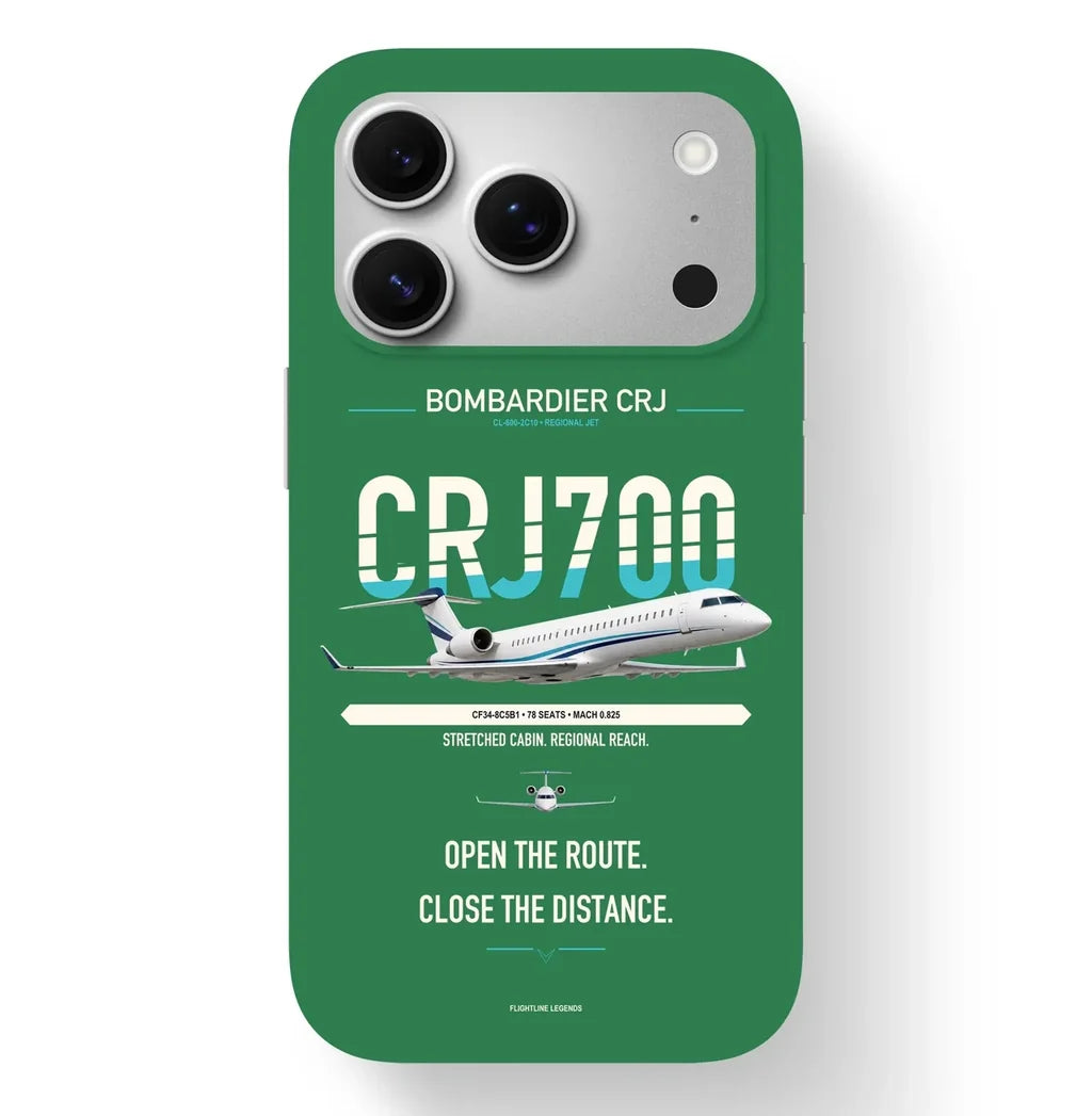 CRJ700 Case design on green iphone case
