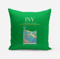Thumbnail for Inverness Airport (INV) design on green pillow