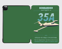 Thumbnail for Bombardier Learjet 35A design on green ipad tablet case