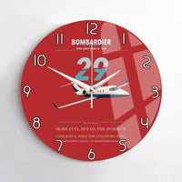 Thumbnail for Bombardier Learjet 29 design on red no frame wall clock