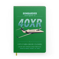 Thumbnail for Bombardier Learjet 40XR design on green notebook
