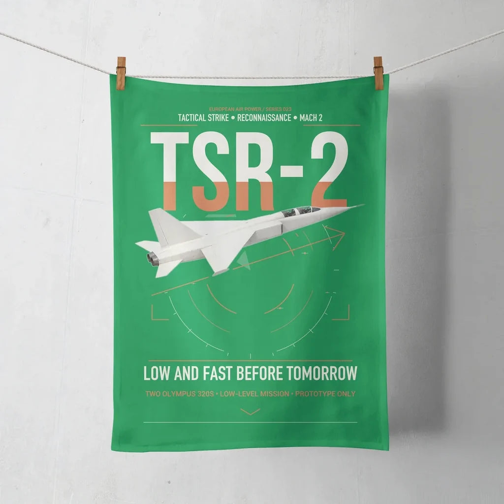 BAC TSR-2 design on green towel