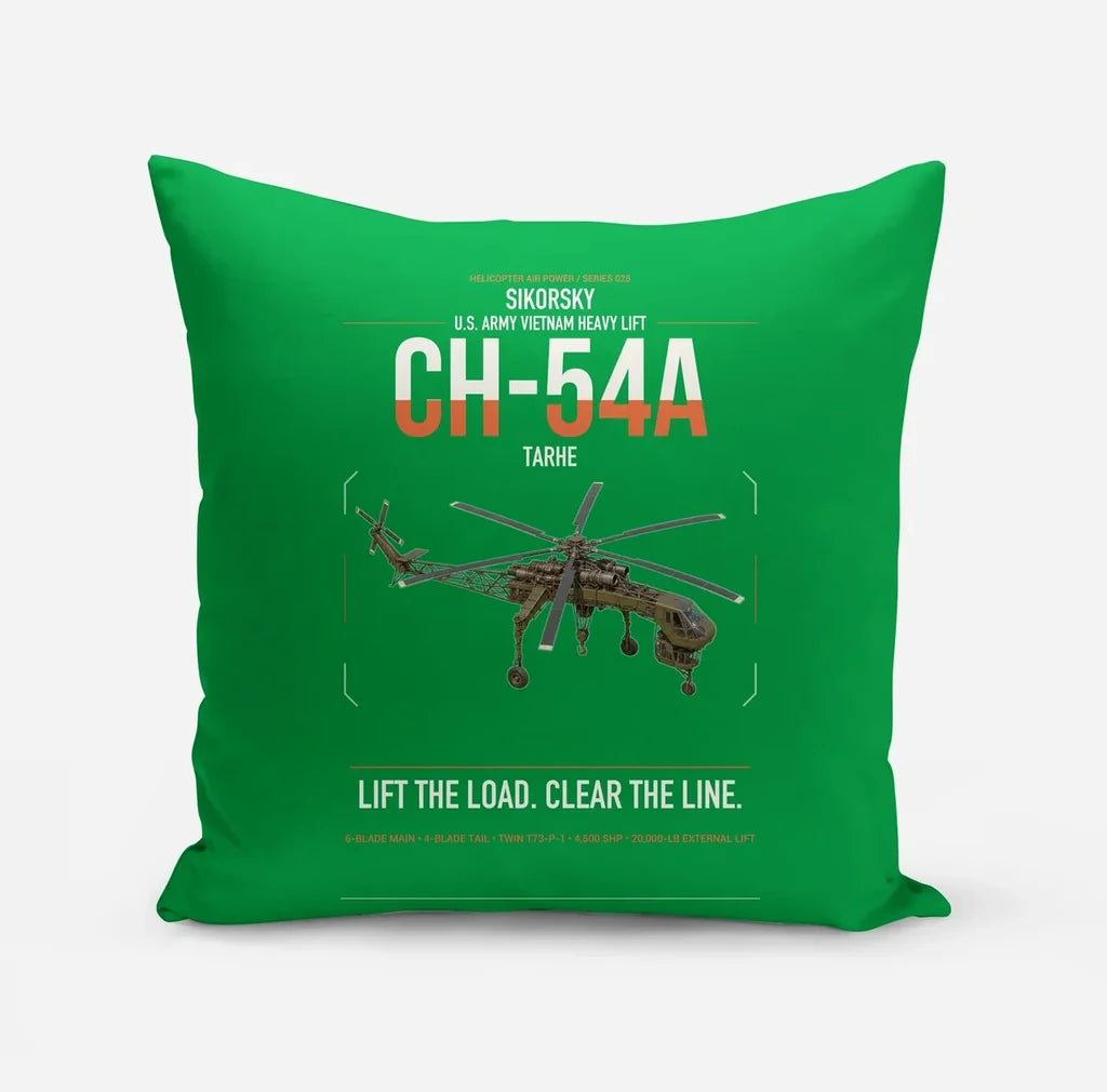 Sikorsky CH-54A Tarhe design on green pillow