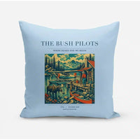 Thumbnail for VINTAGE G4029 - The Bush Pilots - Designed Pillows design on lightblue
