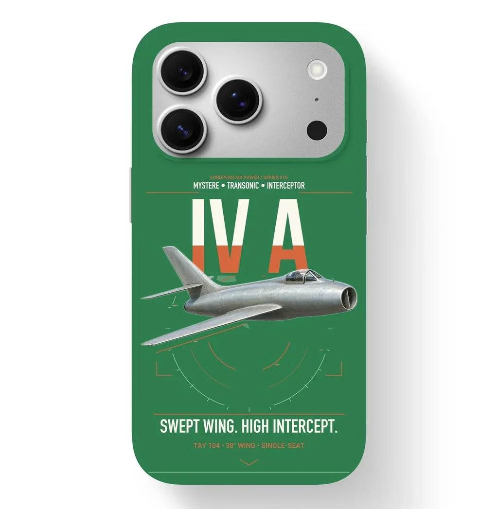 Dassault Mystère IV A design on green magsafe iphone case, for iPhone 17 Pro