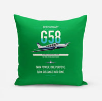 Thumbnail for Beechcraft Baron G58 design on green pillow