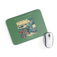 Thumbnail for VINTAGE G4522 - The Ration Queue By The Field - Designed Mouse Pads design on green rectangle