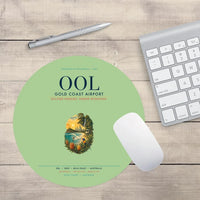 Thumbnail for Gold Coast Airport (OOL) design on light green round mouse pad